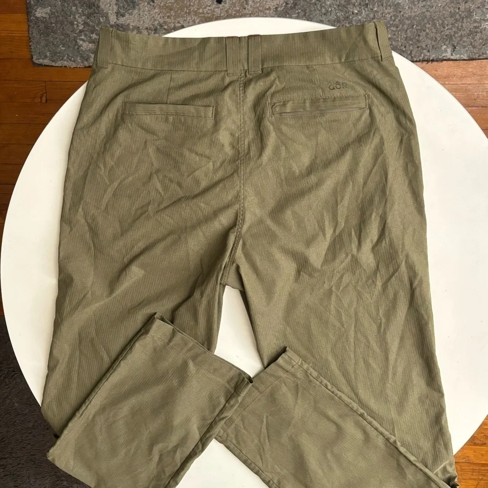 QOR Men’s Performance Pant 32x33 Olive Green Straight Leg Regular Fit